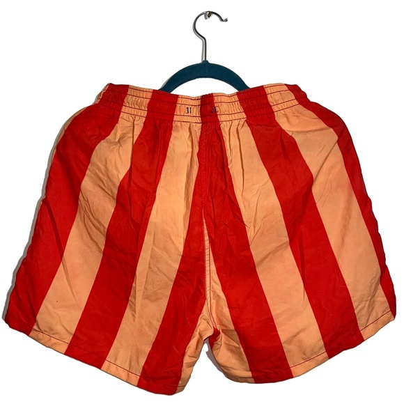 Solid & Striped Swim Trunks, Classic Fit, Red & Orange, Size M, NWT - Picture 2 of 3